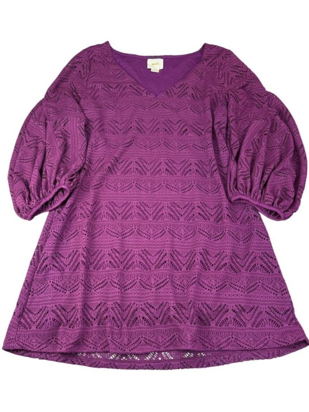 MAEVE Balloon Sleeve Laila Lace Lined Dress Size Medium - Picture 4 of 7